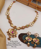 Brass High Gold Antique Necklace Set - women's fashion mart