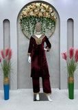 Designer Suit On heavy Velvet febric - women's fashion mart