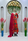 Designer Suit On Muslin Cotton fabric - women's fashion mart