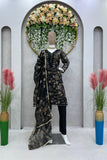 Designer Suit on Tabby Silk fabric with Digital Print and Sequence With Thread work. - women's fashion mart