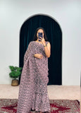 Fox Georgette Digital Printed Gown With Crush Dupatta - women's fashion mart
